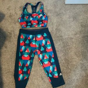 Adidas sport bra and leggings set